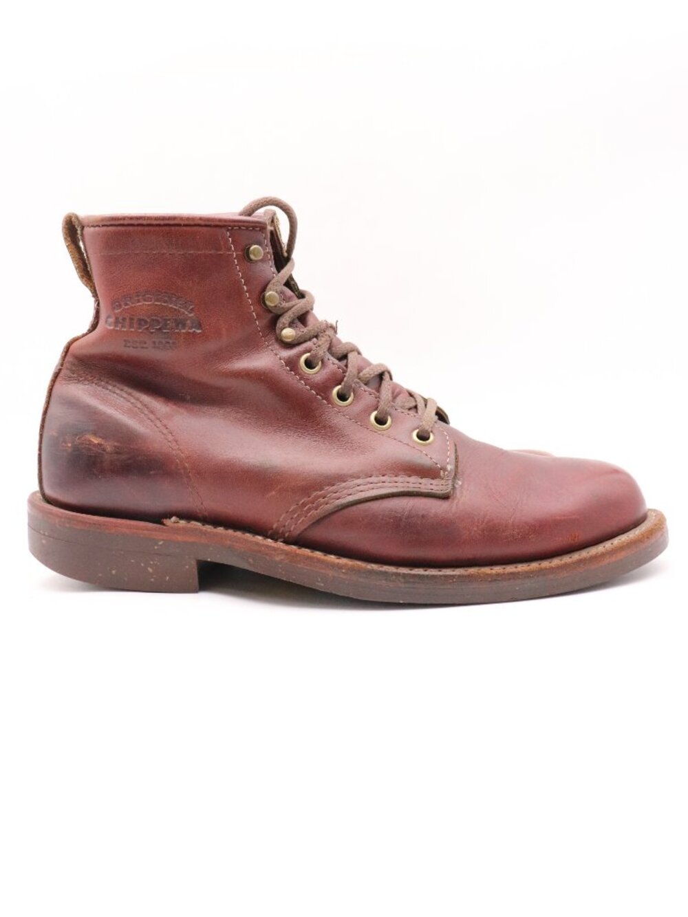 Chippewa Aldrich Boot 6" Brown Burgundy Leather Renegade Men's 8.5 Heritage USA